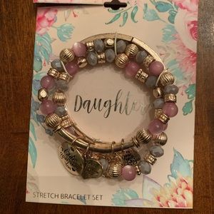 Daughter stretch bracelet set, new never worn.